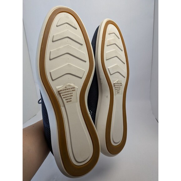 NEW Express Mens Size 12 Fabric Dress Sneakers Oxford Shoes Navy Blue Derby - Picture 16 of 16